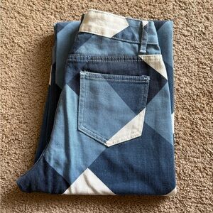 Geometric Blue Jeans
